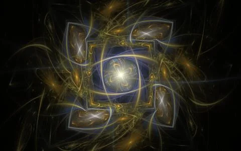 Digitally generated image made of colorful fractal Stock Illustration