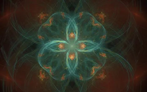 Digitally generated image made of colorful fractal Stock Illustration