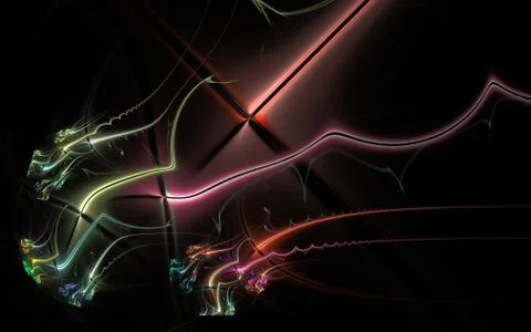 Digitally generated image made of colorful fractal Stock Illustration