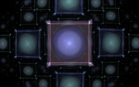 Digitally generated image made of colorful fractal to serve as backdrop for p Illustrazione stock