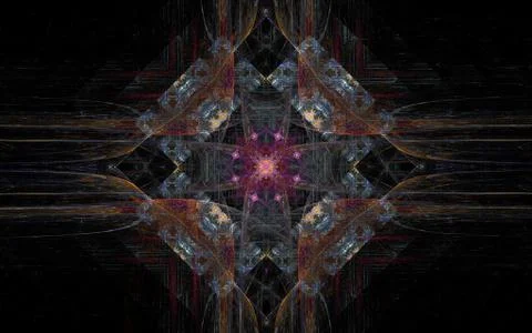 Digitally generated image made of colorful fractal Stock Illustration