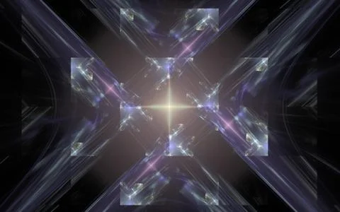 Digitally generated image made of colorful fractal Stock Illustration