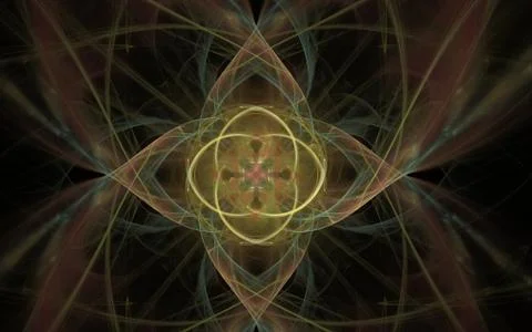 Digitally generated image made of colorful fractal Stock Illustration