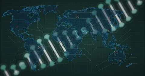 A digitally-generated image of mathematics problems being solved on a green 스톡 사진