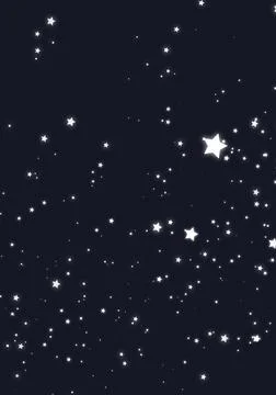 Digitally generated image of multiple shining star icons against black イラスト素材