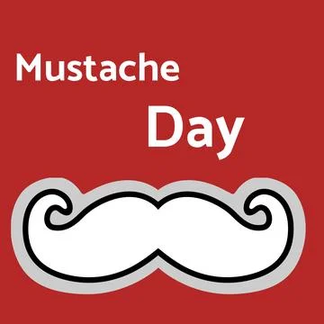 Digitally generated image of mustache day text banner with mustache icon against Stock Photos