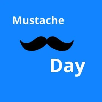 Digitally generated image of mustache day text banner with mustache icon against Stock Photos