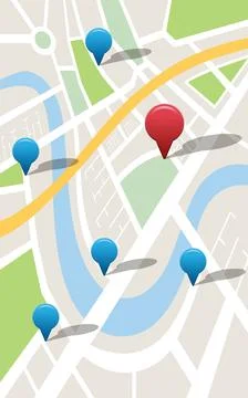 Digitally generated image of navigation pointers Stock Photos