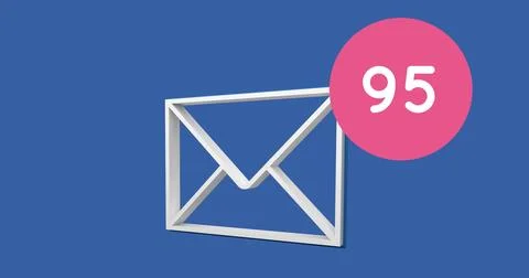 Digitally generated image of numbers increasing in pink circle attached to a Foto stock