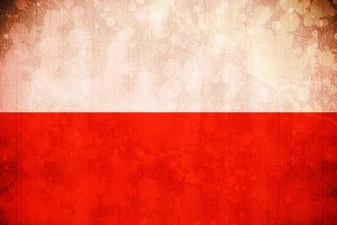 Digitally generated image of polish flag Stock Illustration