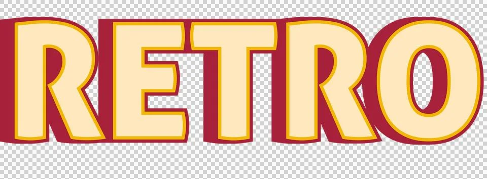 Digitally generated image of retro text banner with shadow effect against white Stock Illustration
