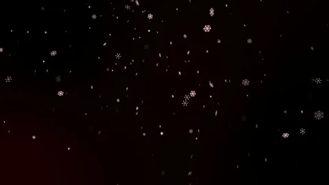 Digitally Generated Image of snowflake on dark red background Stock Footage 122356400