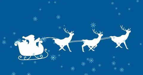 A digitally generated image of snowflakes falling against a black background Stock Illustration