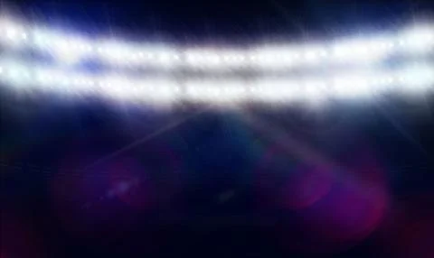 Digitally generated image of spotlight against black background Illustrazione stock