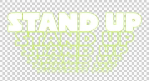 Digitally generated image of stand up text banner with multiple shadow effect on Stock Illustration