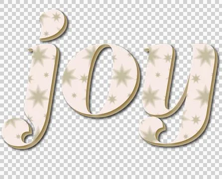 Digitally generated image of star pattern design over joy text banner against Stock Illustration
