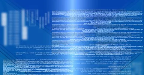 Digitally generated image of statistical data processing against blue gradient イラスト素材
