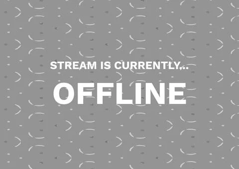 Digitally generated image of stream is currently offline text against grey Stock Illustration