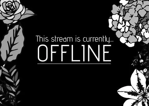 Digitally generated image of this stream is currently offline text and floral Stock Illustration
