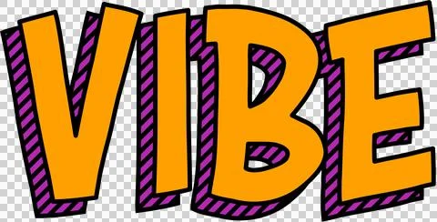 Digitally generated image of vibe text in 3d shadow effect against white Illustrazione stock