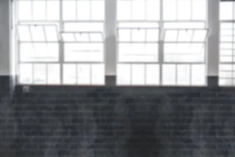 Digitally generated image of windows on brick wall Stock Photos