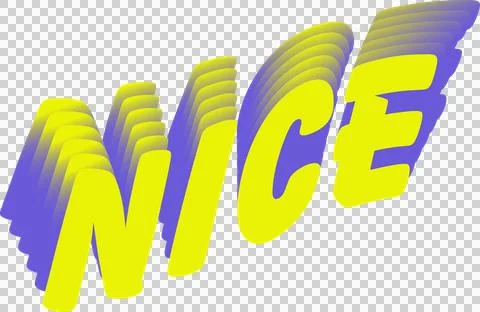 Digitally generated image of yellow nice text banner with multiple shadow effect Stock Illustration