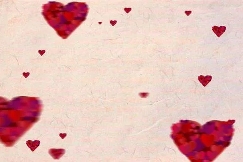 Digitally generated love heart pattern Stock Photos
