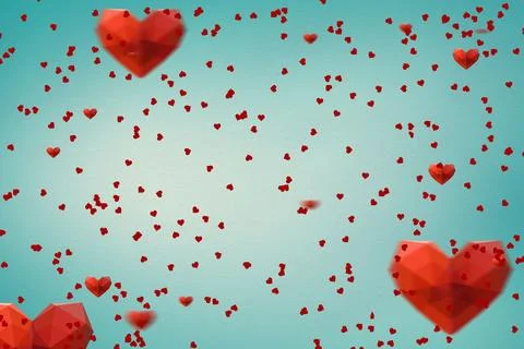 Digitally generated love heart pattern Stock Photos