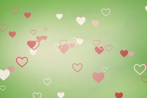 Digitally generated love heart pattern Stock Photos