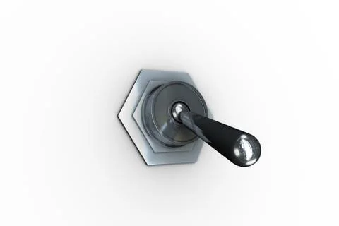 Digitally generated metal flip switch Stock Illustration