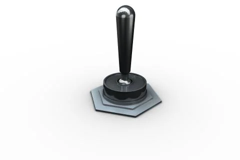 Digitally generated metal flip switch Illustrazione stock
