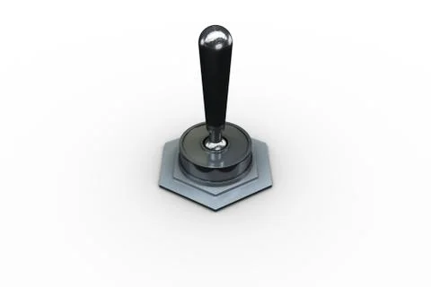Digitally generated metal flip switch 스톡 일러스트
