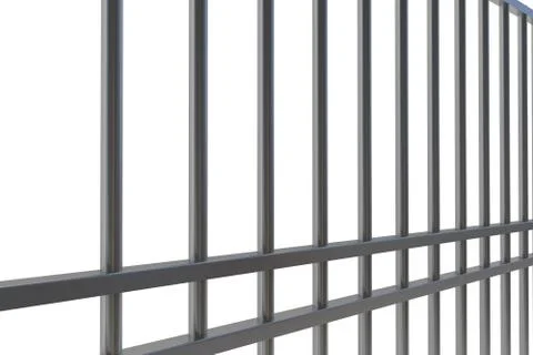 Digitally generated metal prison bars Stock Illustration