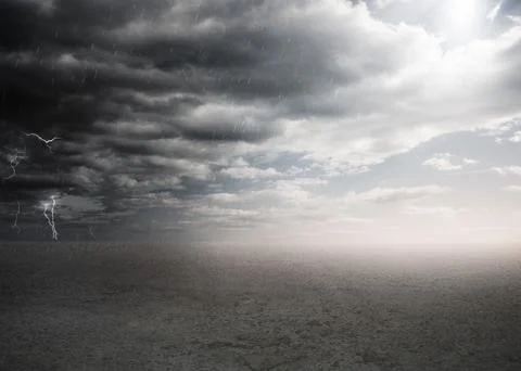 Digitally generated ominous landscape Stock Illustration