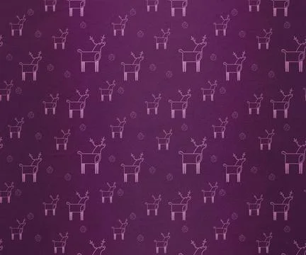 Digitally generated Purple reindeer pattern Stock Illustration