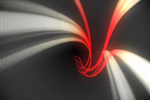 Digitally generated Red and white light waves Stock Photos