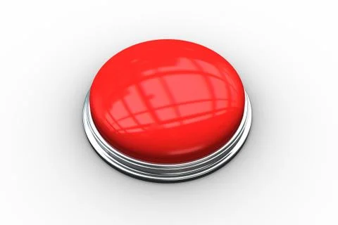 Digitally generated red push button Stock Illustration