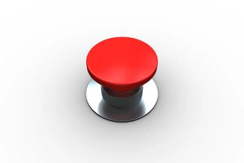 Digitally generated red push button Stock Illustration