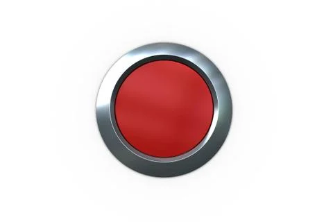 Digitally generated red push button Stock Illustration