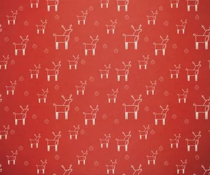 Digitally generated Red reindeer pattern Stock Photos
