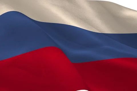 Digitally generated russian national flag Stock Illustration