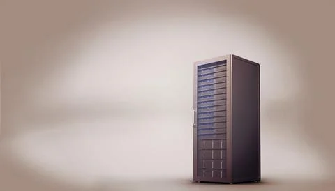 Digitally generated server tower Stock Illustration