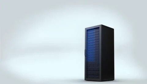 Digitally generated server tower Stock Photos