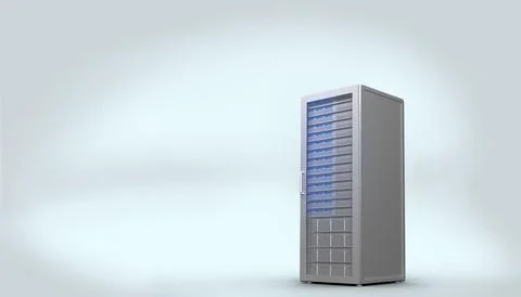 Digitally generated server tower Foto stock