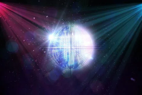 Digitally generated shiny disco ball Stock Illustration