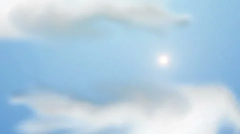Digitally generated sky with flying clouds and sun. Stock Footage 41251065