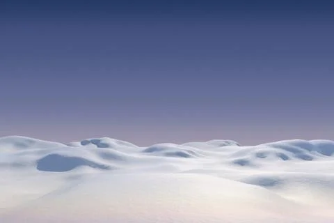 Digitally generated snowy land scape Stock Illustration