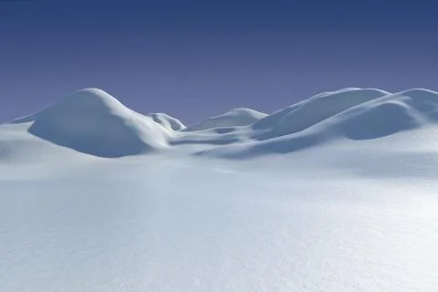 Digitally generated snowy land scape Stock Illustration
