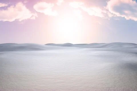 Digitally generated snowy land scape Stock Illustration