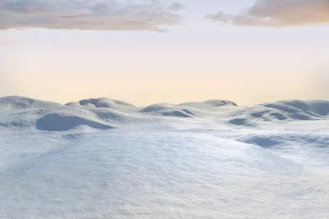 Digitally generated snowy land scape Stock Illustration